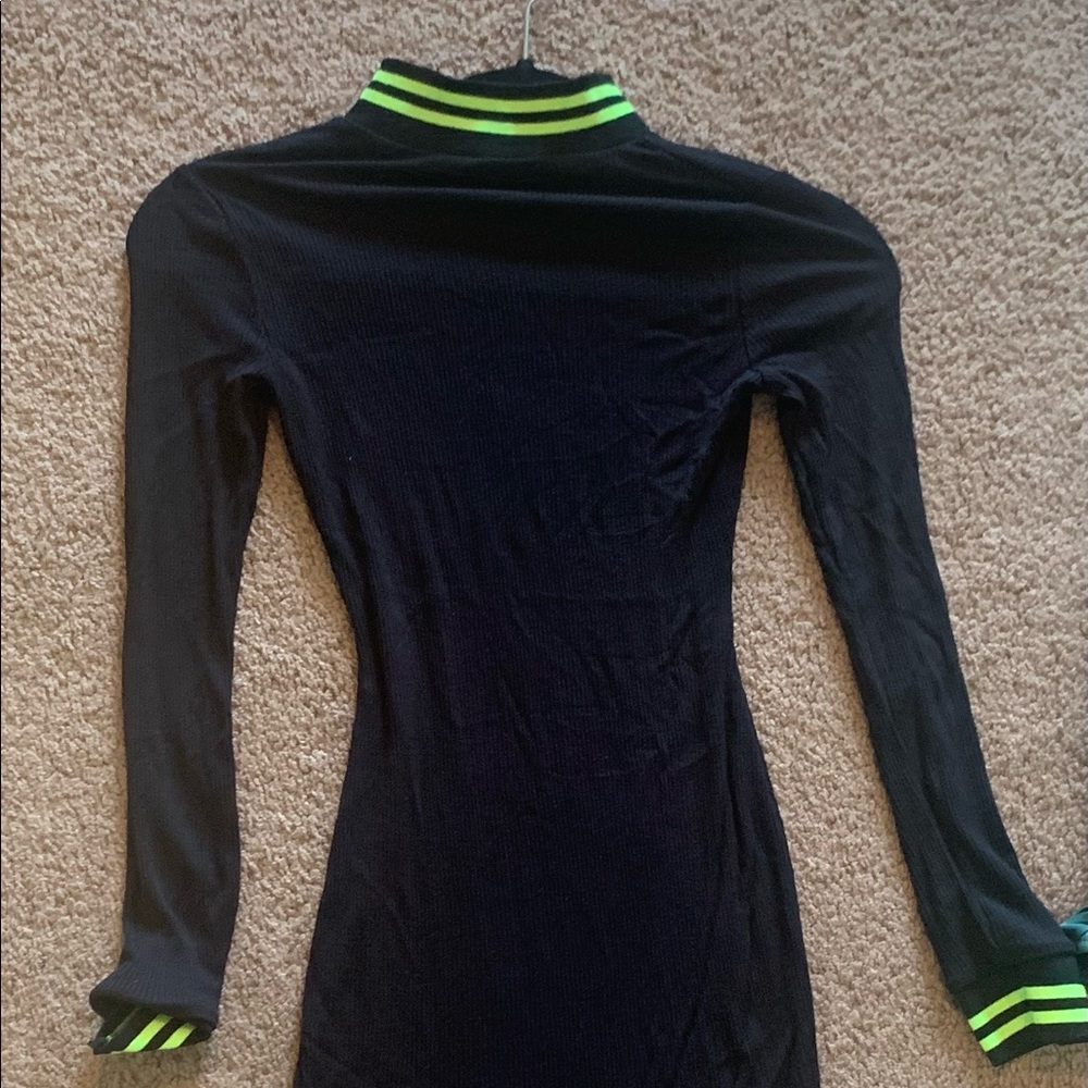 Black dress with neon detail